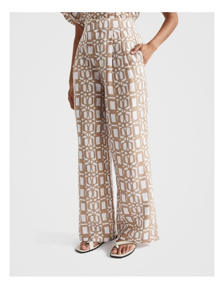 Linen Retro Pant in Beige image 2