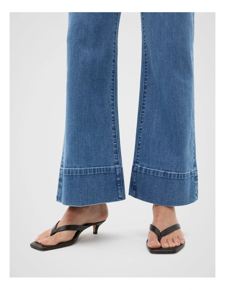Core Wide Leg Pocket Jean in French Blue Denim image 4