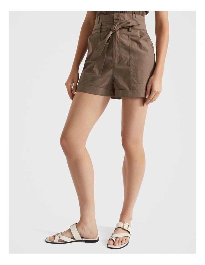 High Waist Utility Short in Cappuccino image 1