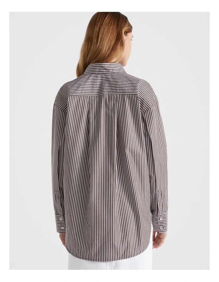 Stripe Cargo Shirt in Cappuccino image 2