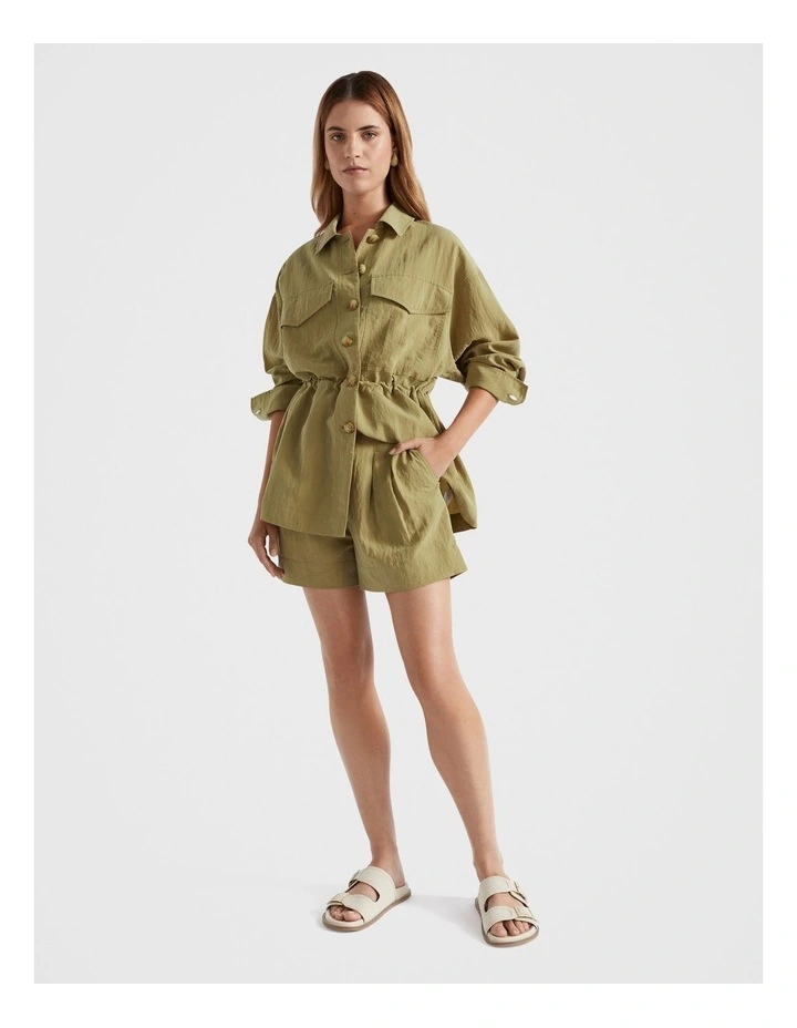 Textured Utility Jacket in Pistachio image 4
