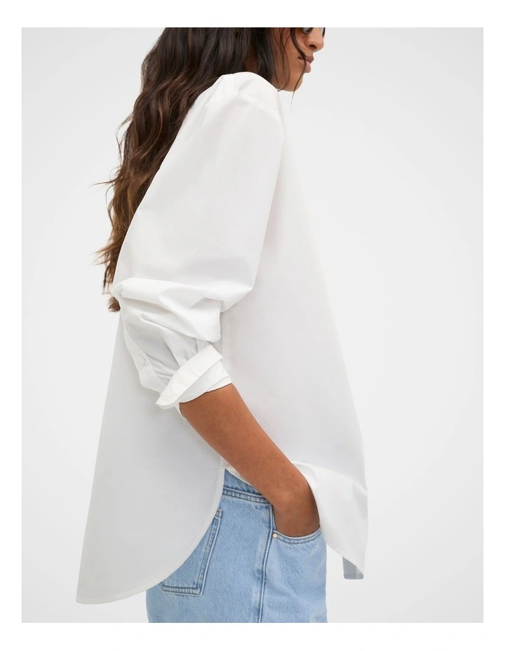 Poplin Classic Shirt in Whisper White image 4