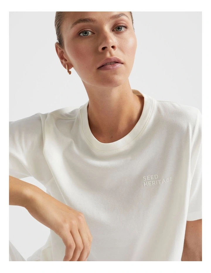 Logo Tee in Cloud Cream image 1