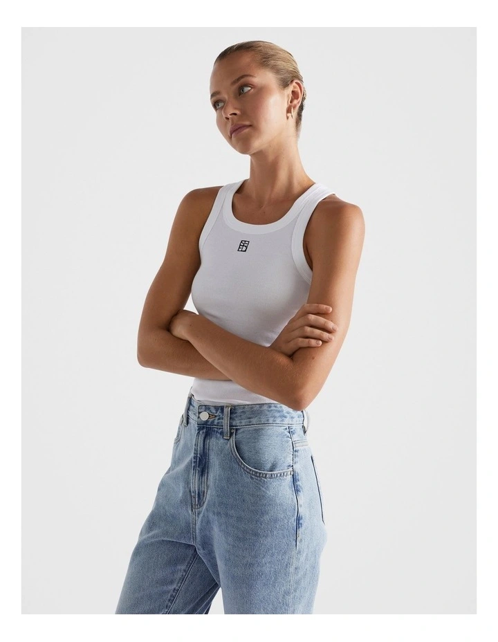 Seed Heritage Rib Tank In Whisper White | MYER