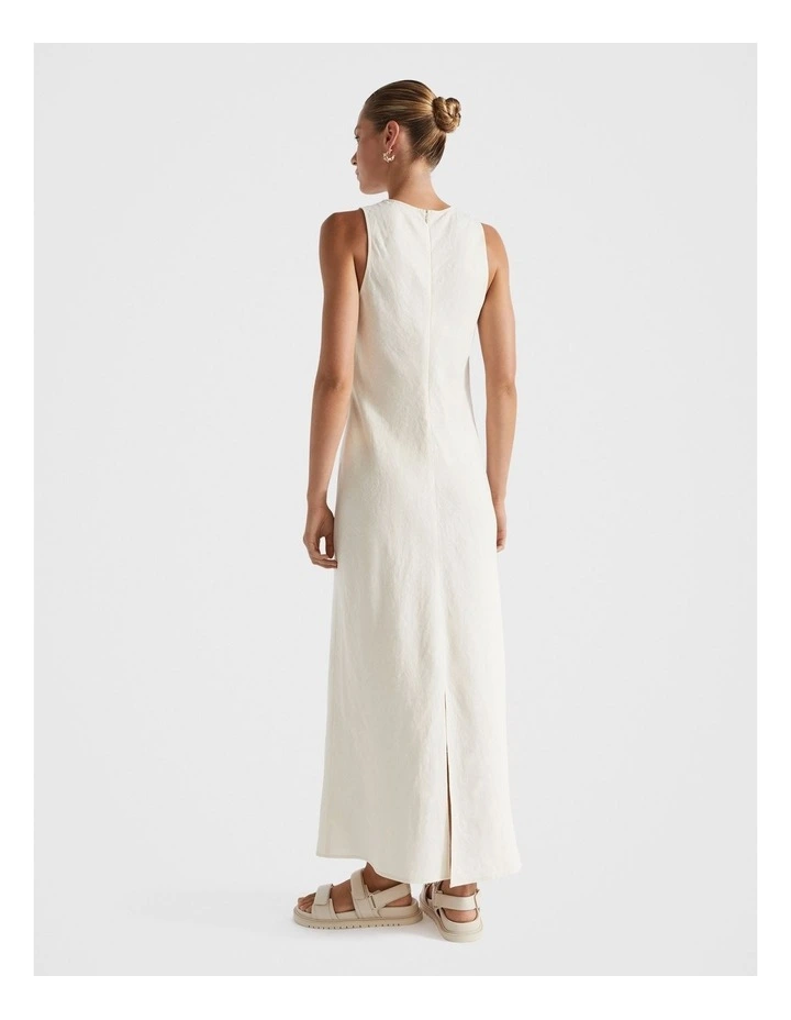 Linen Tank Dress in Frappe image 2
