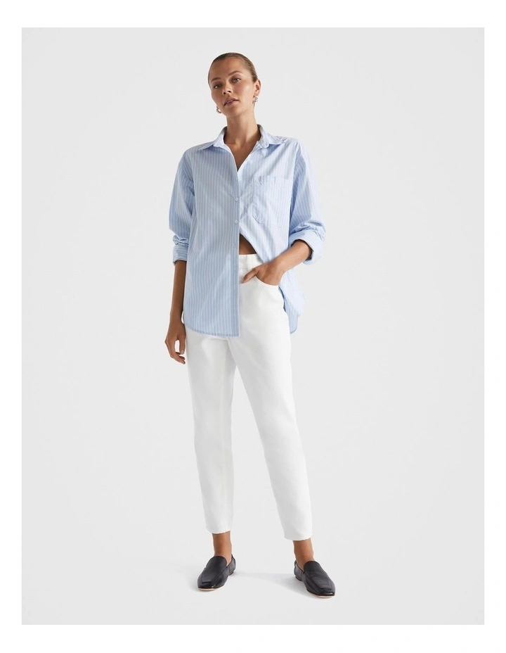 Core Cotton Slim Leg Jeans in Cream image 3