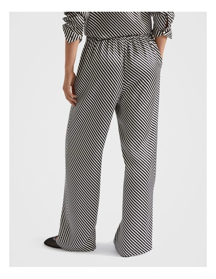 Diagonal Stripe Pant in Black image 2