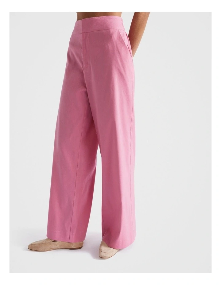 High Waist Pant in Rose Red image 2