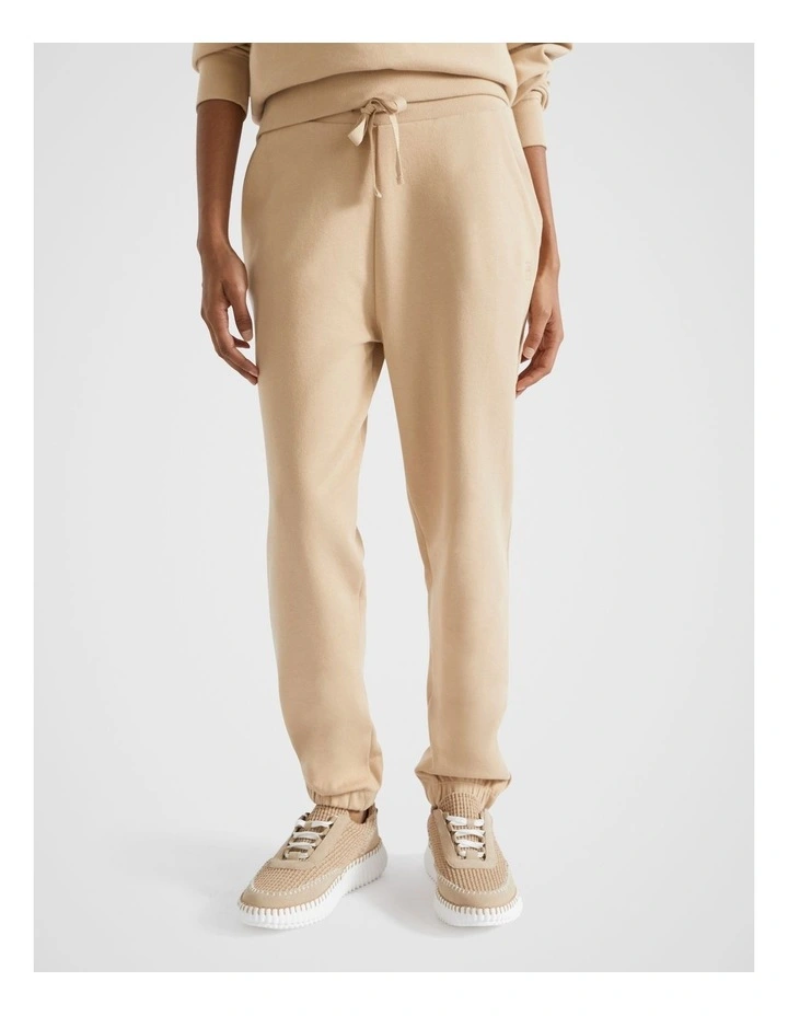 Heritage Terry Trackpant in Champagne Beige image 1