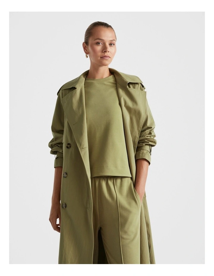 Classic Trench Coat in Pistachio image 3
