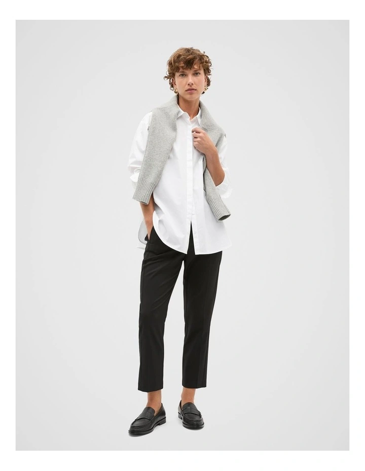 Slim Leg Elasticated Pant in Black image 4