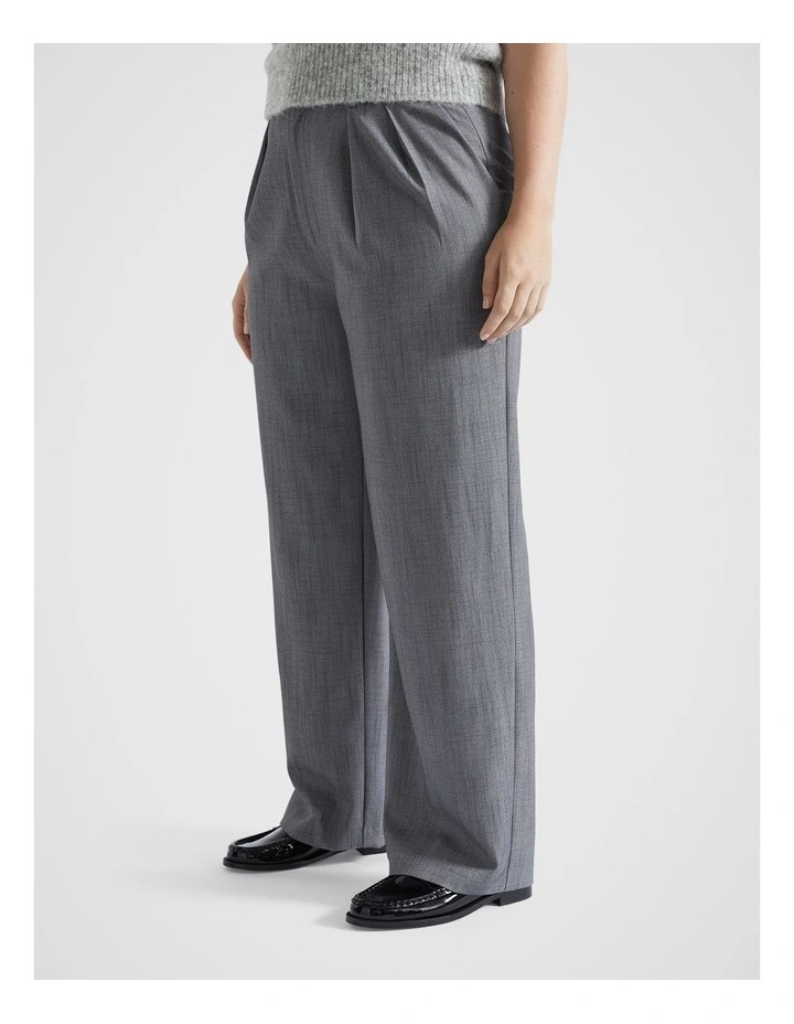 Pleat Front Tailored Trouser in Grey image 3