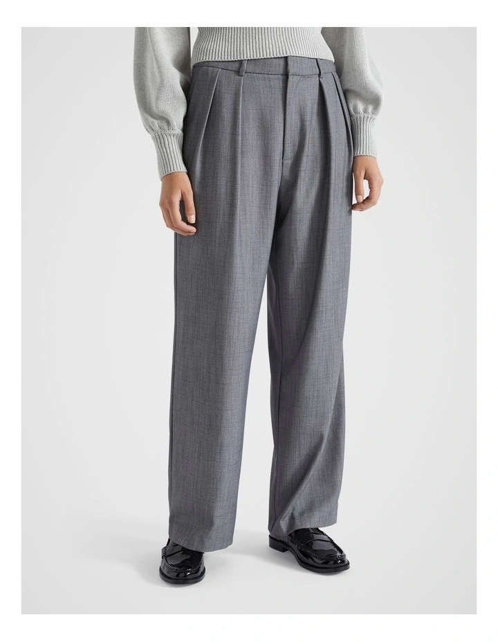 Pleat Front Tailored Trouser in Grey image 5