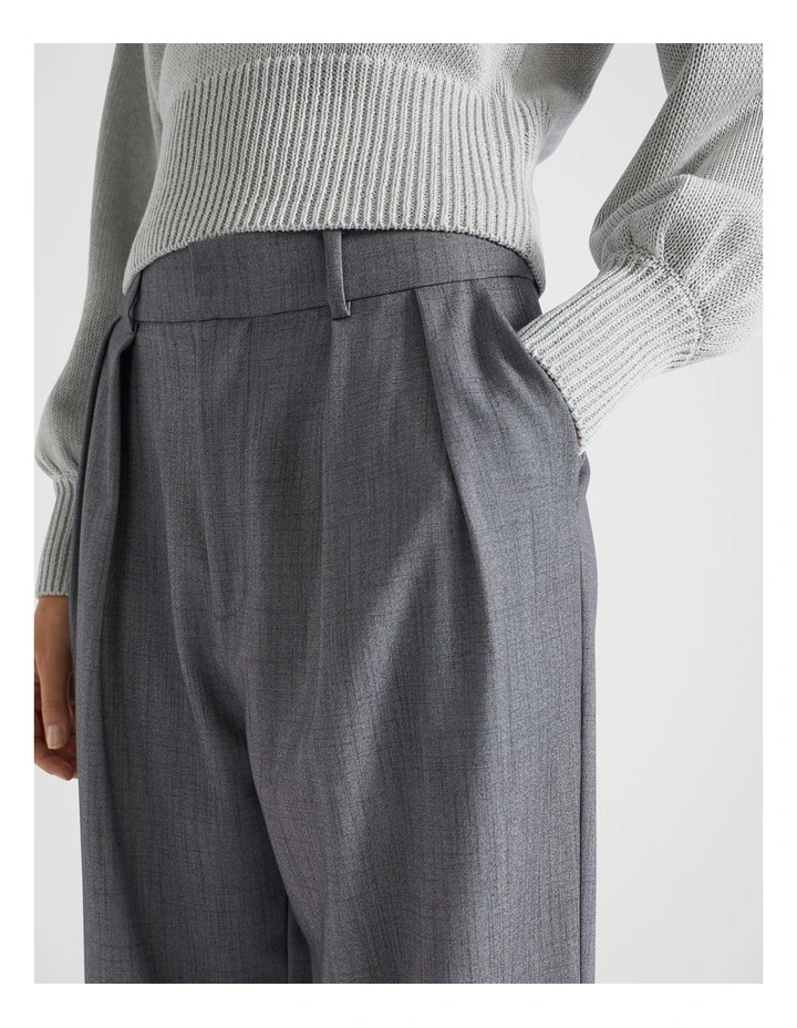 Pleat Front Tailored Trouser in Grey image 7