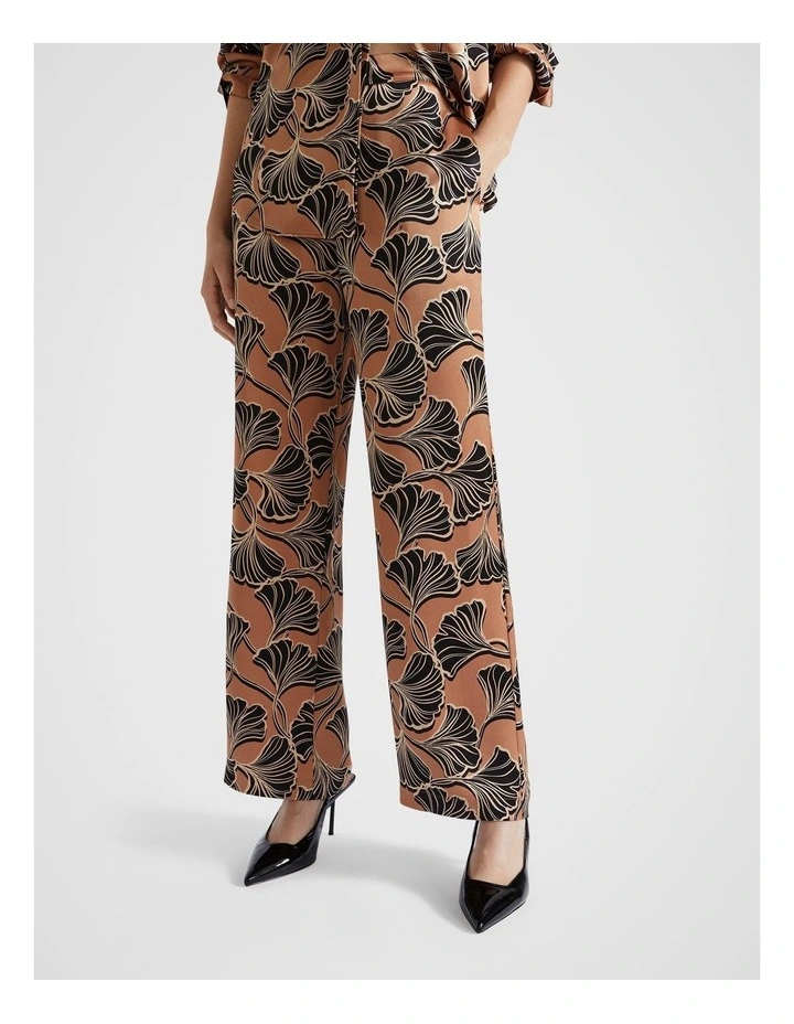 Satin Floral Pant in Multi image 2