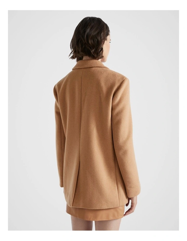 Relaxed Wool Blazer in Fudge image 2