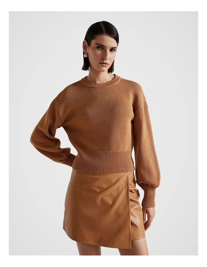 Cotton Rib Easy Knit in Fudge image 1