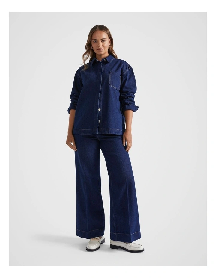 Denim Classic Shirt in Neptune Wash image 3