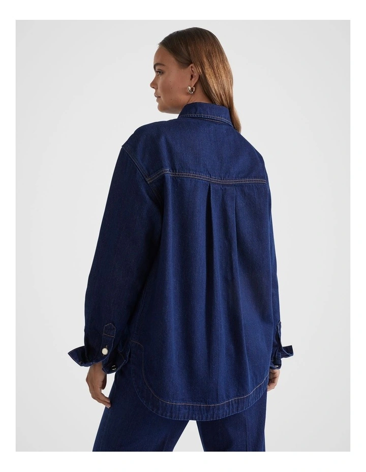 Denim Classic Shirt in Neptune Wash image 5