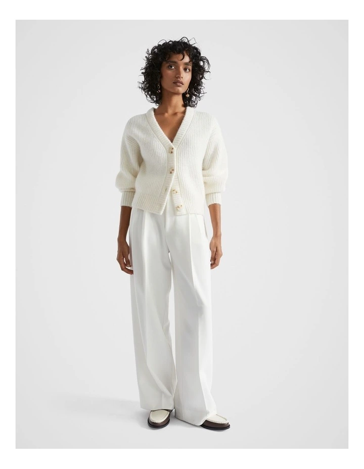 Wool Blend Cardigan in Cloud Cream image 1