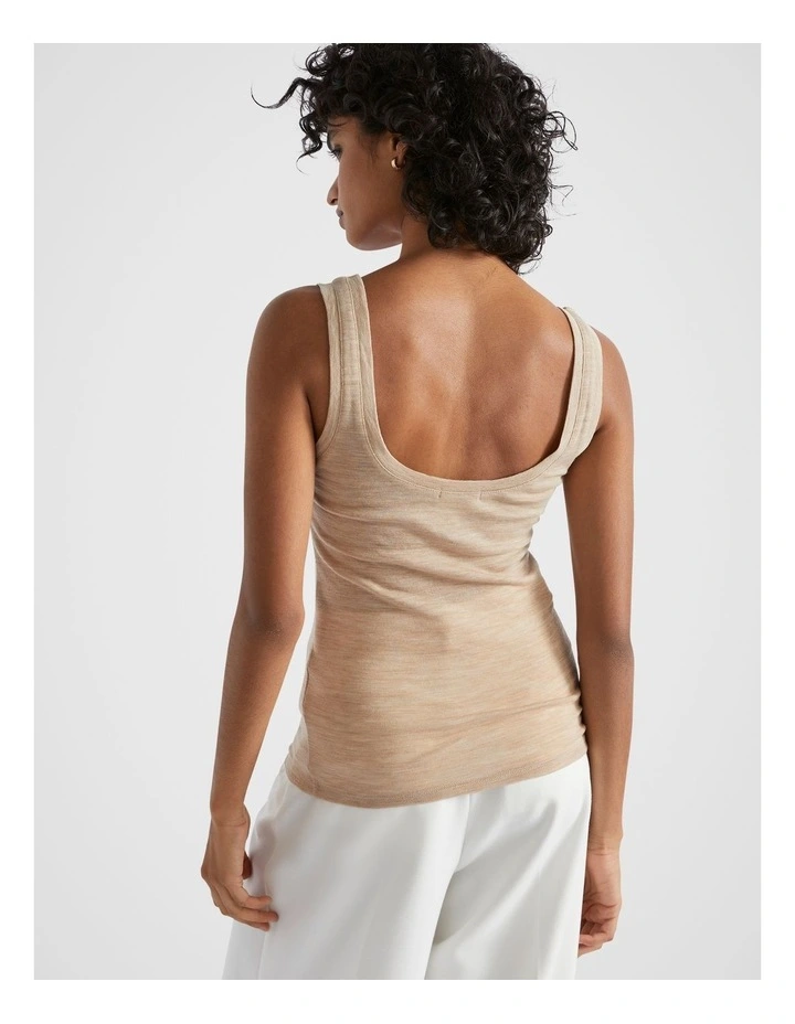 Babywool Tank in Champagne Beige Marle image 3