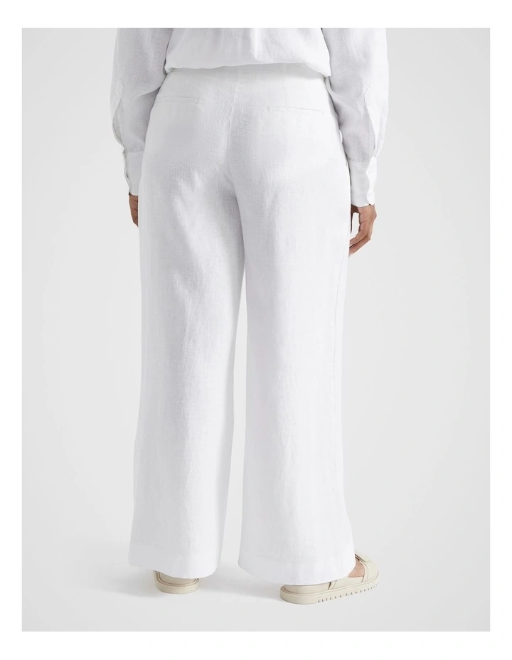 Core Linen Palazzo Pant in Whisper White image 4