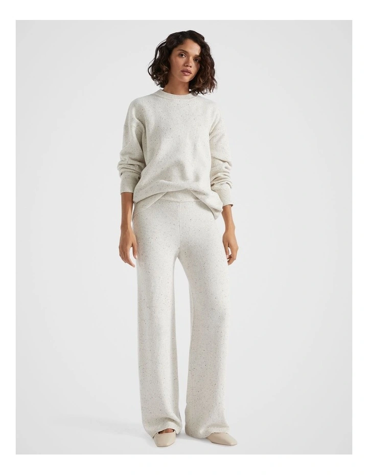 Speckle Oversized Knit in Cream image 1