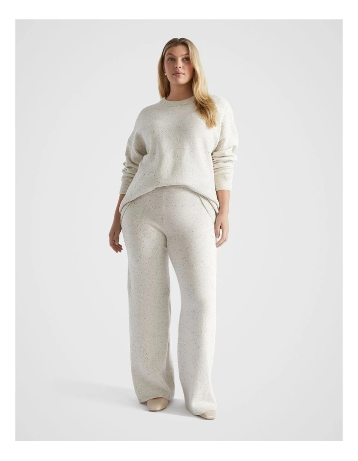 Speckle Oversized Knit in Cream image 7