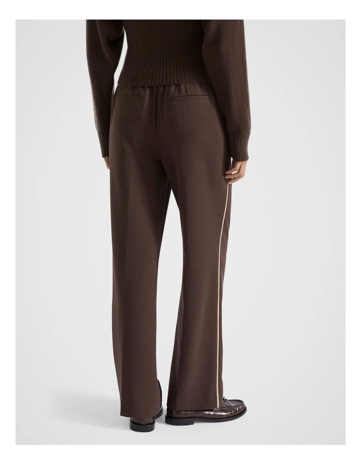 Elasticated Pull On Trouser in Brown image 3