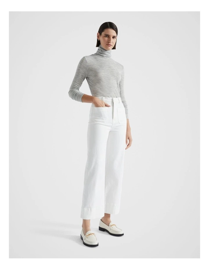 Babywool Roll Neck Top in Silver Marle image 4