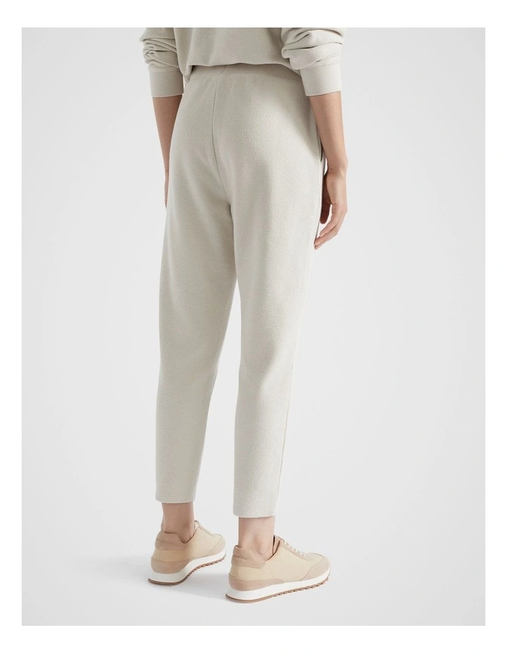 Reverse Terry Trackpant in Oat image 2