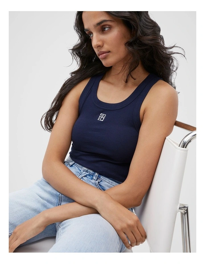 Heritage Rib Tank in Midnight Sky image 1