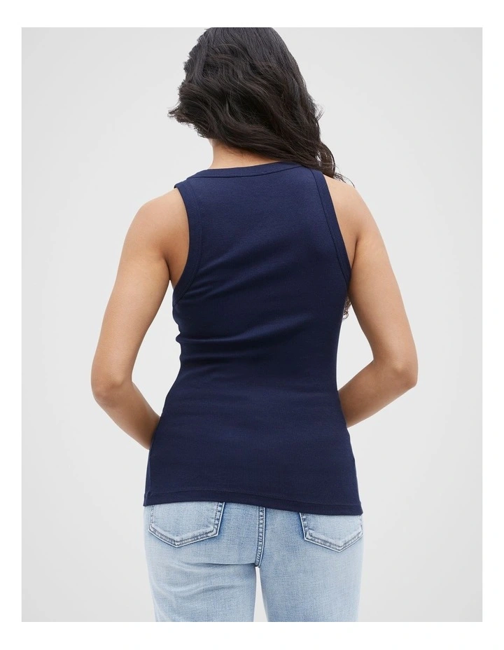 Heritage Rib Tank in Midnight Sky image 4
