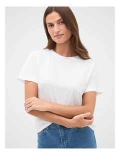 Core Neat Tee in Whisper White