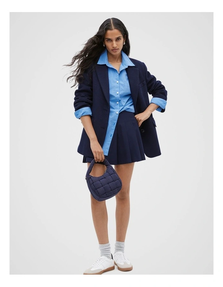 Relaxed Wool Blazer in Midnight Sky image 1