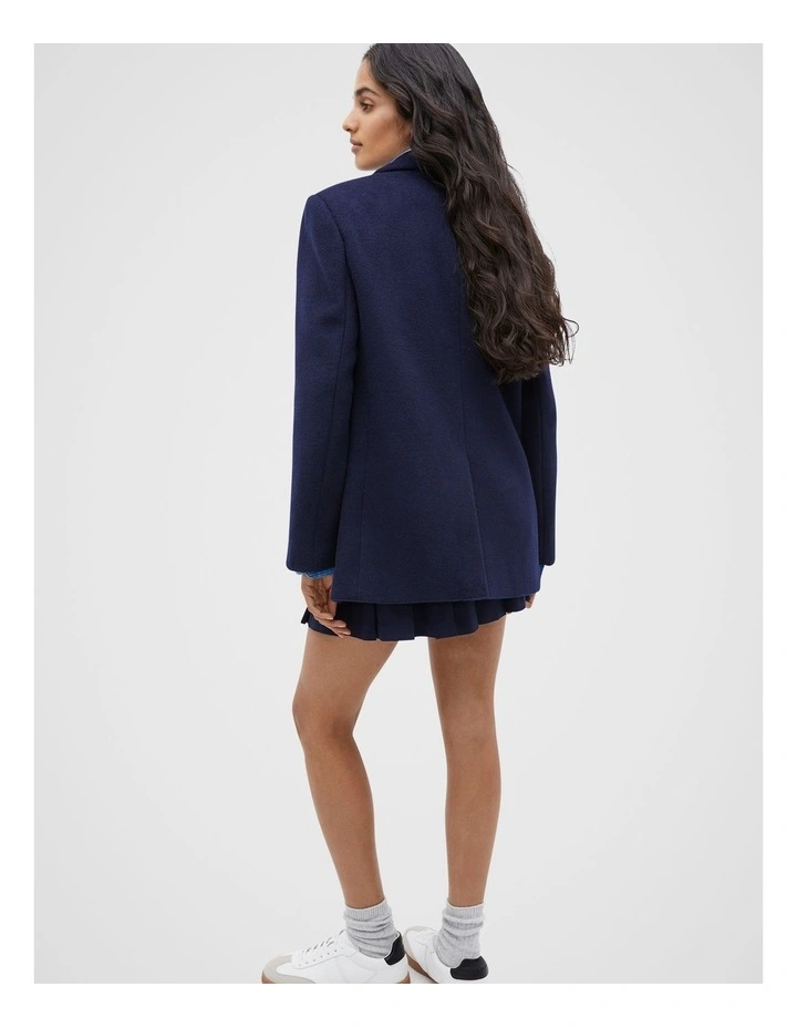 Relaxed Wool Blazer in Midnight Sky image 4