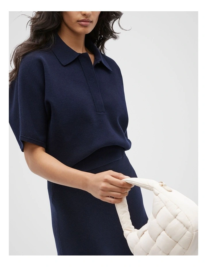 Relaxed Short Sleeve Polo in Midnight Sky image 1
