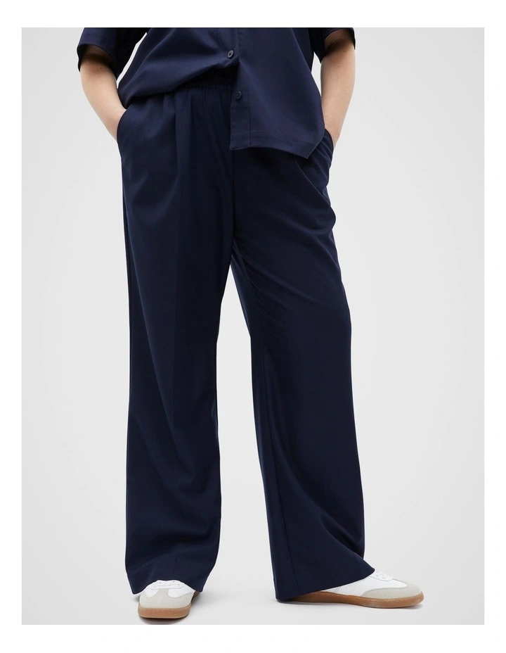 Elasticated Pull On Trouser in Midnight Sky image 2