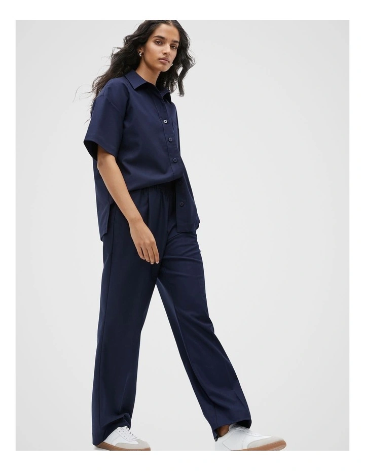 Elasticated Pull On Trouser in Midnight Sky image 3