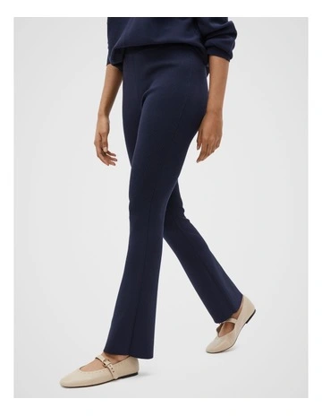 Crepe Knit Kick Flare in Midnight Sky