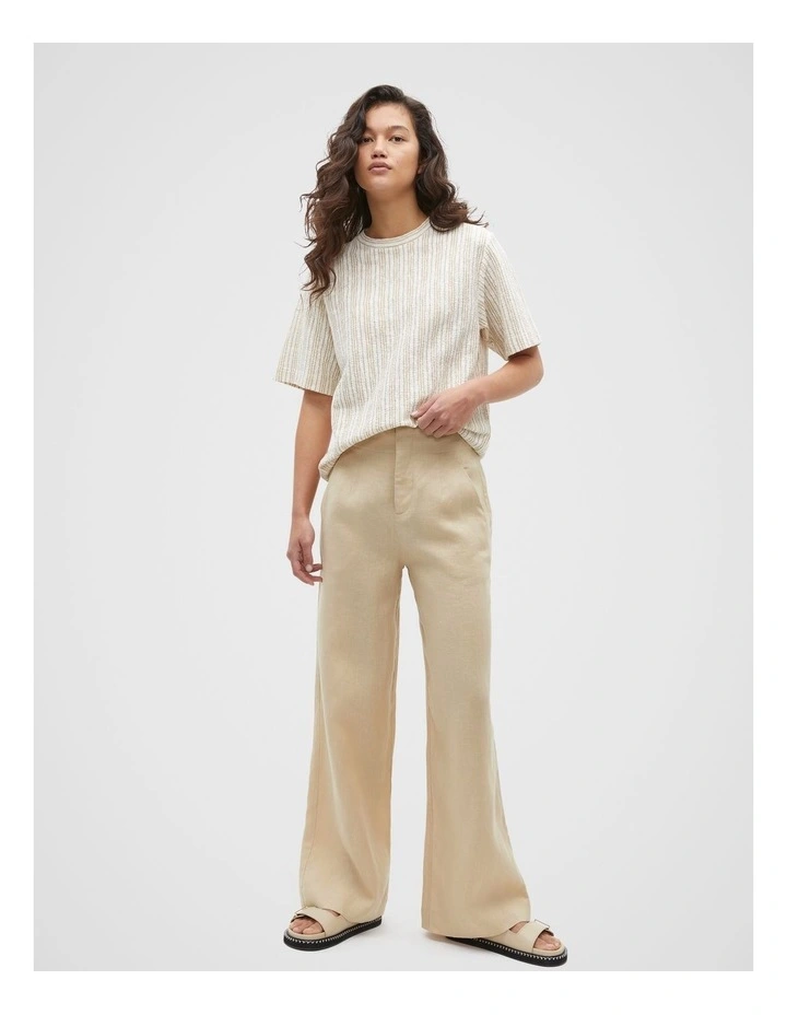 Textured Stripe Top in Sandshell image 4