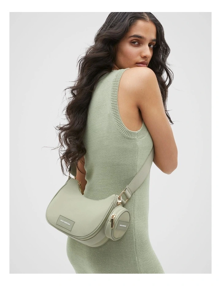 Essential Logo Crossbody Bag in Pale Olive image 2
