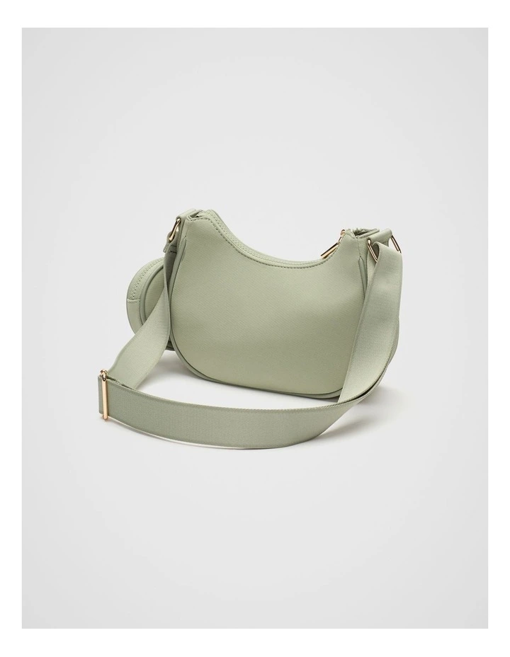 Essential Logo Crossbody Bag in Pale Olive image 3