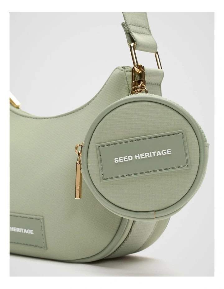 Essential Logo Crossbody Bag in Pale Olive image 4