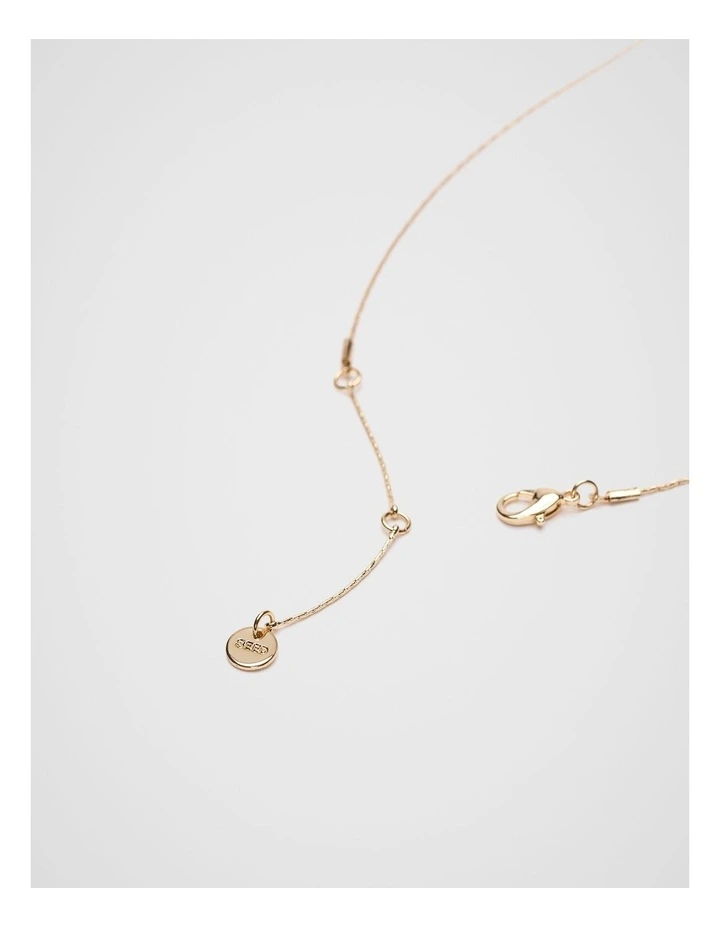 Fine Pearl P Initial Necklace in Multi image 2