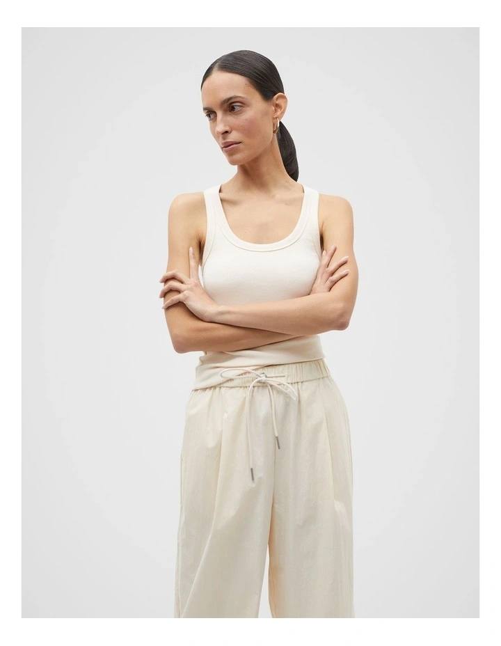 Australian Cotton Rib Tank in Cream image 3