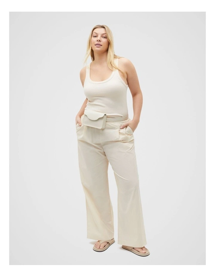 Australian Cotton Rib Tank in Cream image 5
