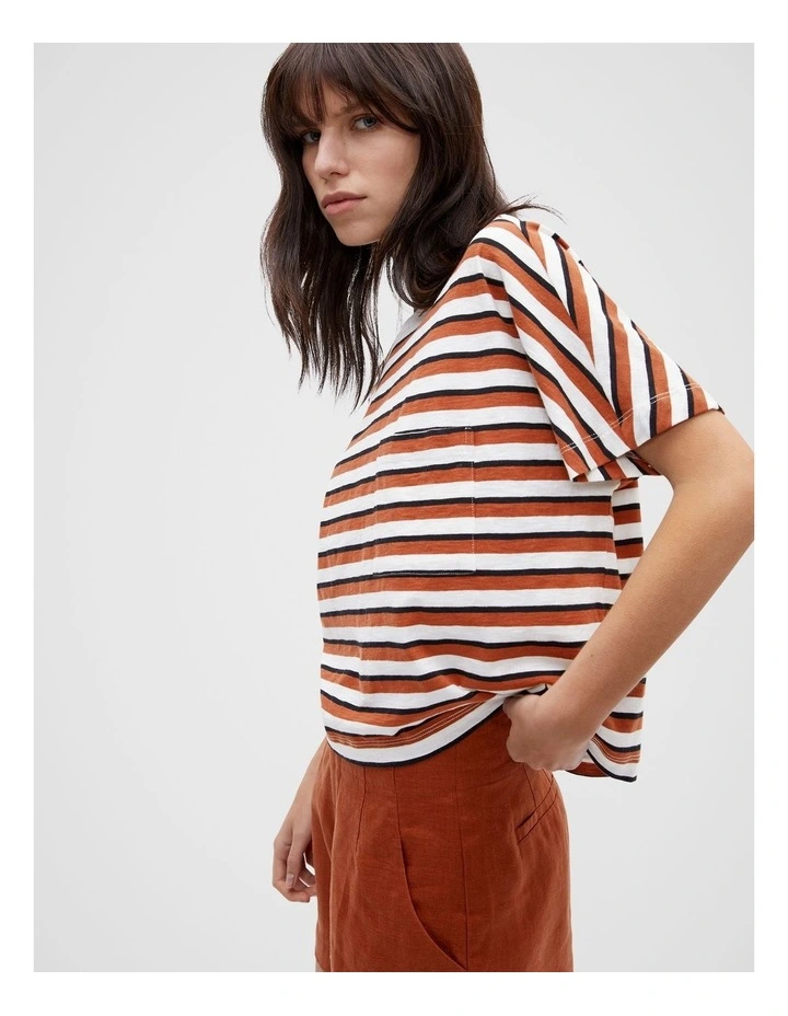 Batwing Tee in Multi Stripe image 1