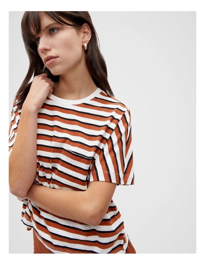 Batwing Tee in Multi Stripe image 3