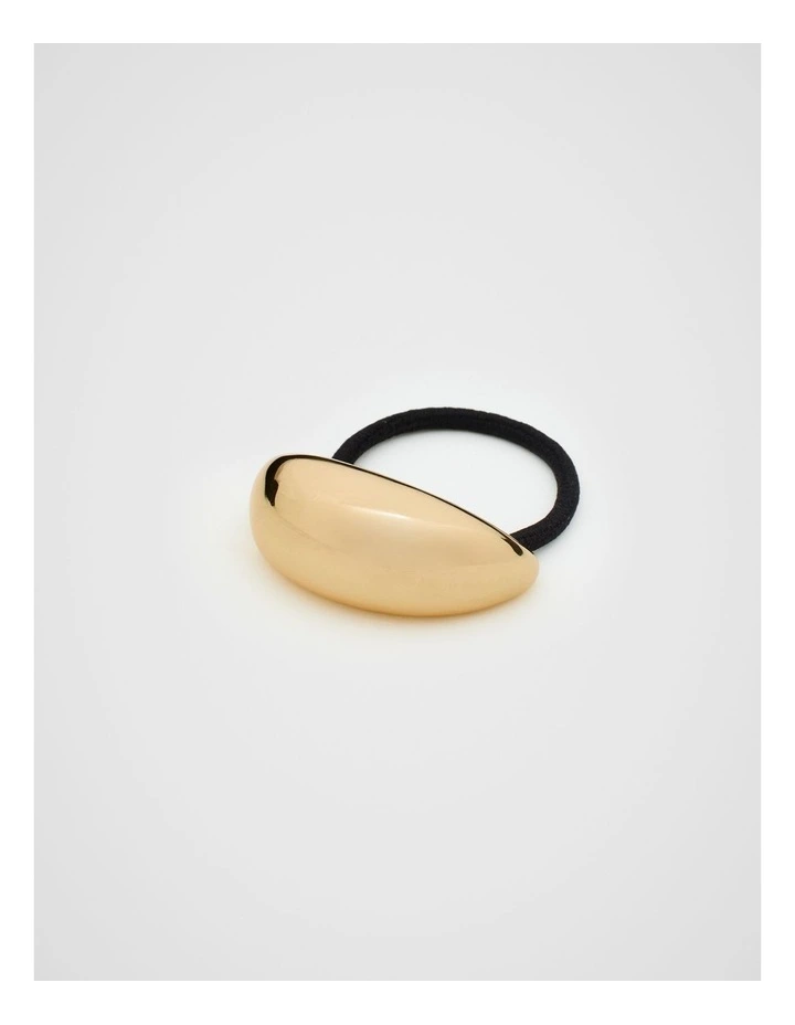 Curved Hair Tie in Gold image 1